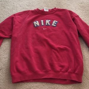 Red Nike pull over